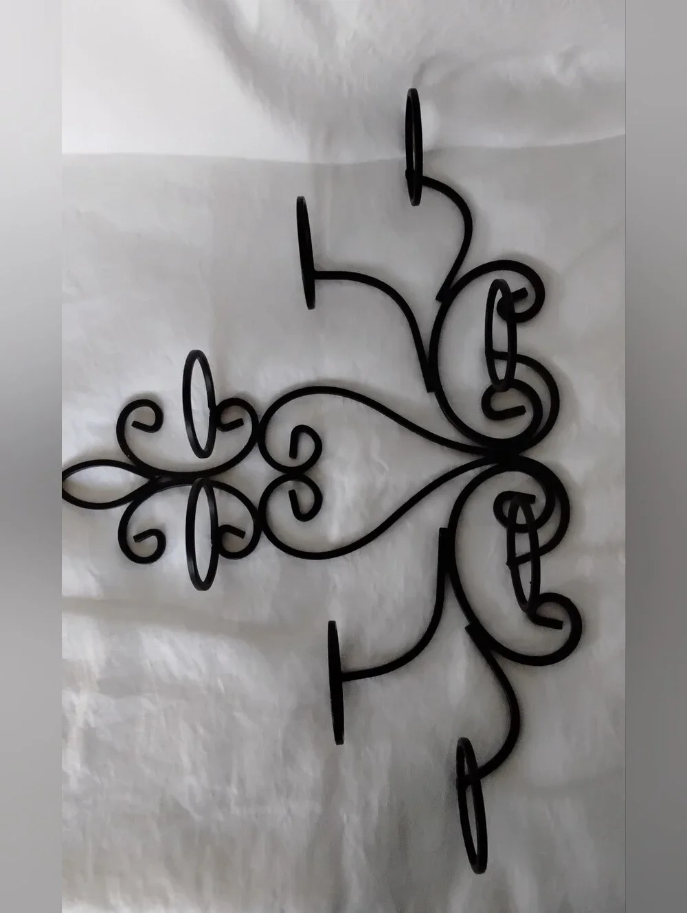 Elegant Black Metal Wall Candle Holder - Brand